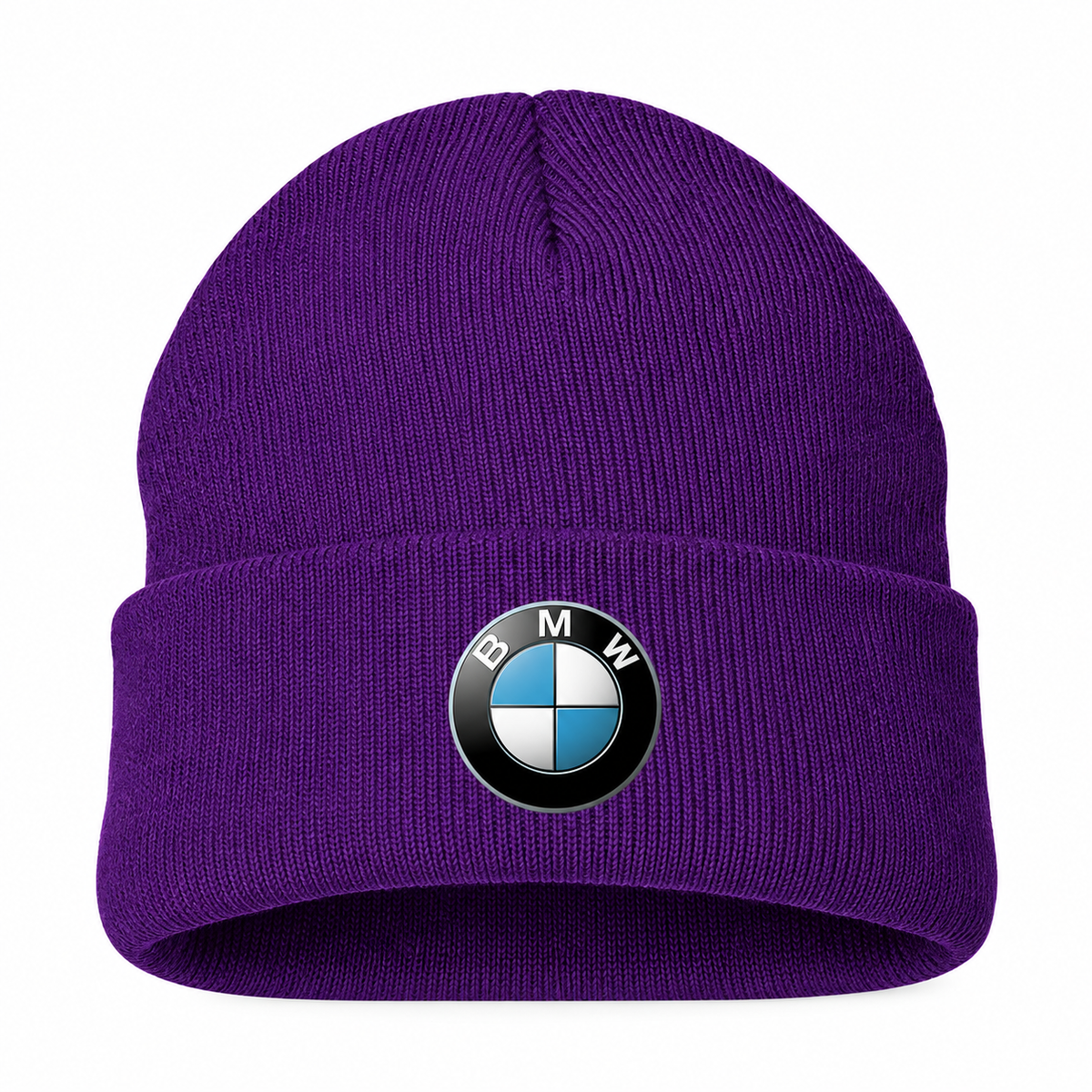 Men's BMW Beanie Hat — Purple — clean front main