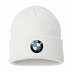 Men's BMW Beanie Hat — White — clean front main