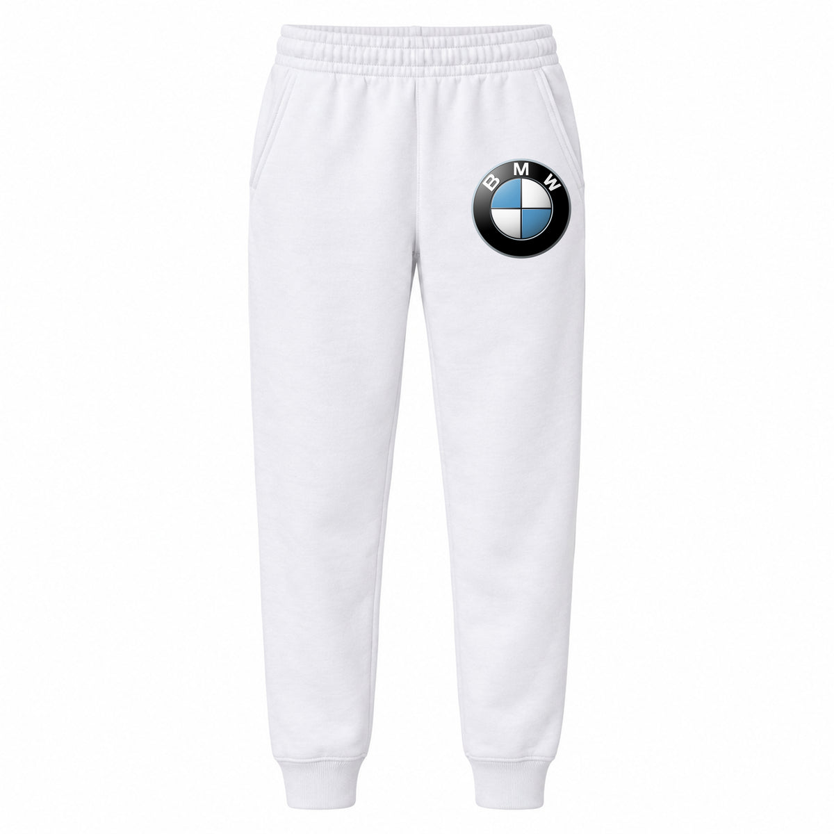 BMW youth jogger sweatpants in White, Youth Large ages 10–12