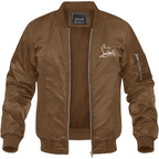 Men's Christian Louboutin Lightweight Bomber Jacket Windbreaker Softshell Varsity Jacket Coat