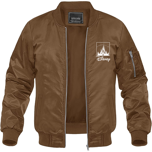 Men's Walt Disney Cartoon  Lightweight Bomber Jacket Windbreaker Softshell Varsity Jacket Coat