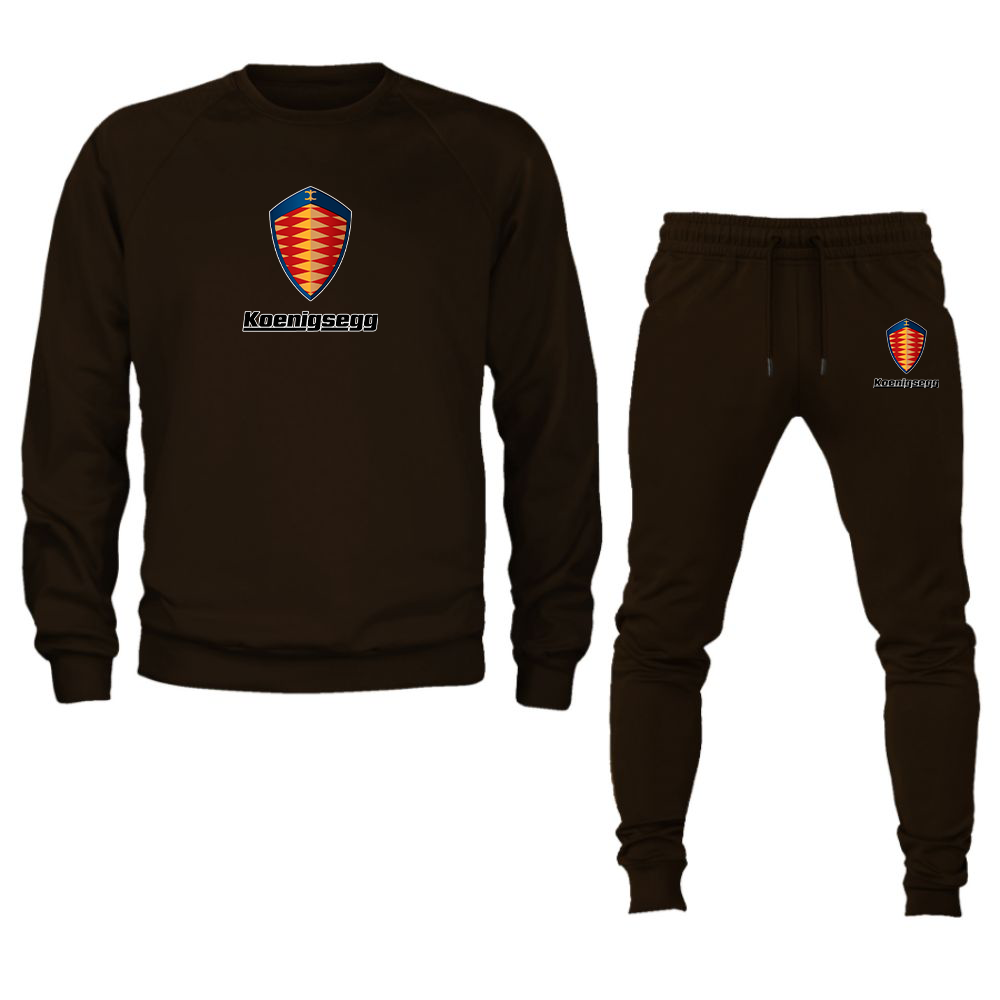 Men’s Koenigsegg Car Crewneck Sweatshirt Joggers Suit