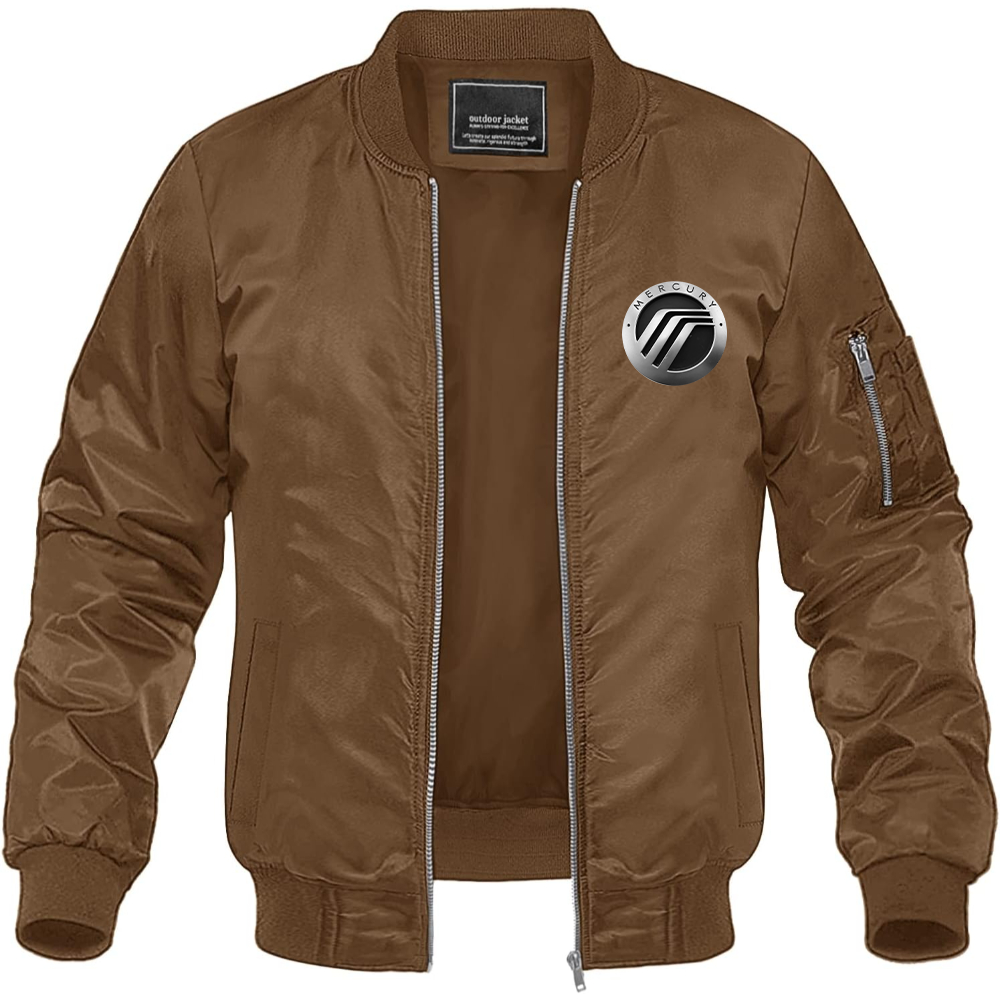 Men’s Mercury Car Lightweight Bomber Jacket Windbreaker Softshell Varsity Jacket Coat