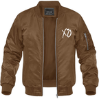 Men’s The Weeknd XO Music Lightweight Bomber Jacket Windbreaker Softshell Varsity Jacket Coat