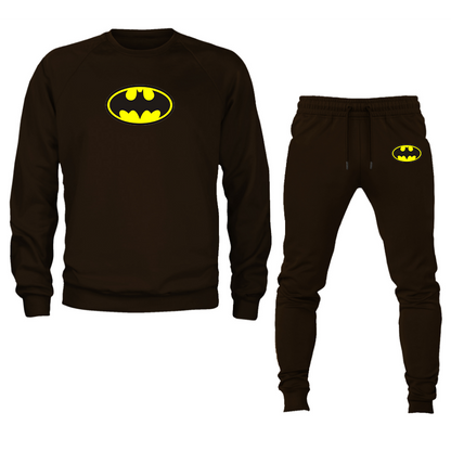 Men's DC Comics Batman Superhero Crewneck Sweatshirt Joggers Suit