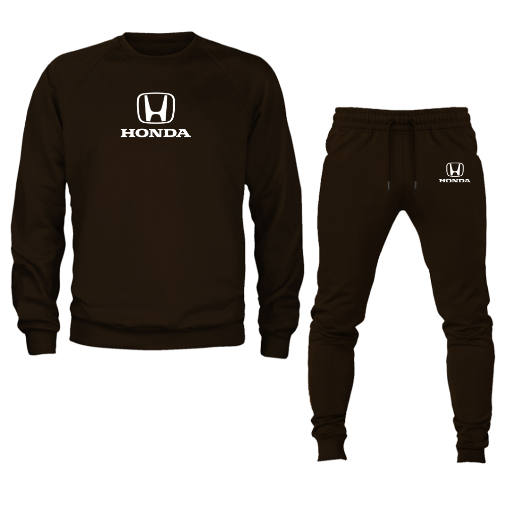 Men’s Honda Motorsport Car Crewneck Sweatshirt Joggers Suit