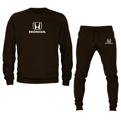 Men’s Honda Motorsport Car Crewneck Sweatshirt Joggers Suit