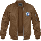 Men's Chelsea Soccer Lightweight Bomber Jacket Windbreaker Softshell Varsity Jacket Coat