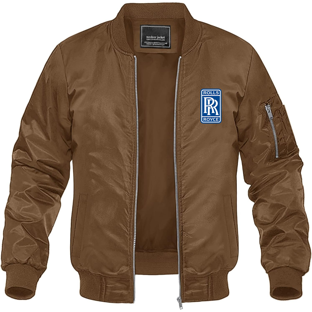 Men’s Rolls Royce Motorsport Car Lightweight Bomber Jacket Windbreaker Softshell Varsity Jacket Coat