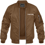 Men's Tom Ford Lightweight Bomber Jacket Windbreaker Softshell Varsity Jacket Coat
