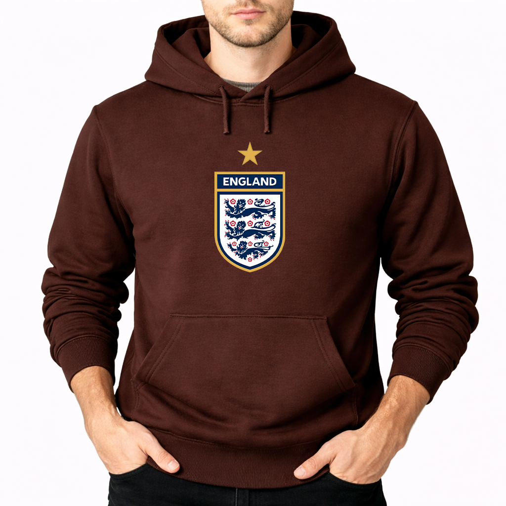 Men's England National Soccer Team Pullover Hoodie