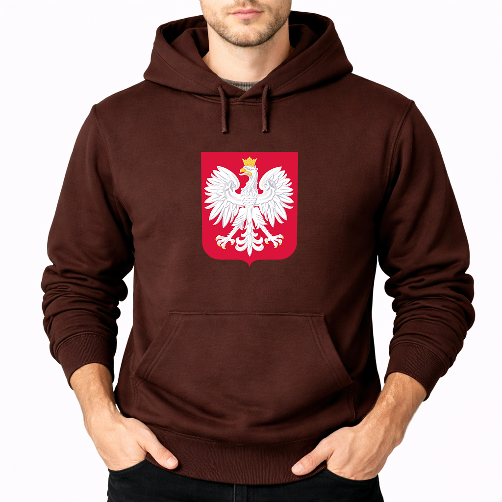 Men's Poland National Soccer Team Pullover Hoodie