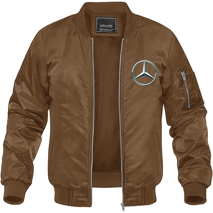 Men's Mercedes-Benz New Car Lightweight Bomber Jacket Windbreaker Softshell Varsity Jacket Coat