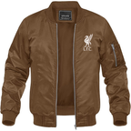 Men's Liverpool L.F.C. Soccer Lightweight Bomber Jacket Windbreaker Softshell Varsity Jacket Coat