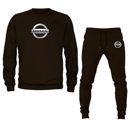 Men’s Nissan Motorsport Car Crewneck Sweatshirt Joggers Suit