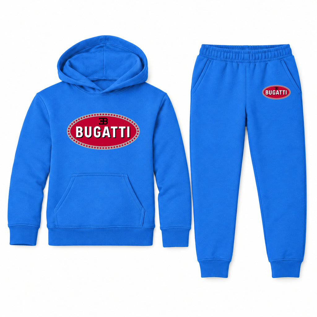 Bugatti youth hoodie jogger set, Blue, Youth Large ages 10–12