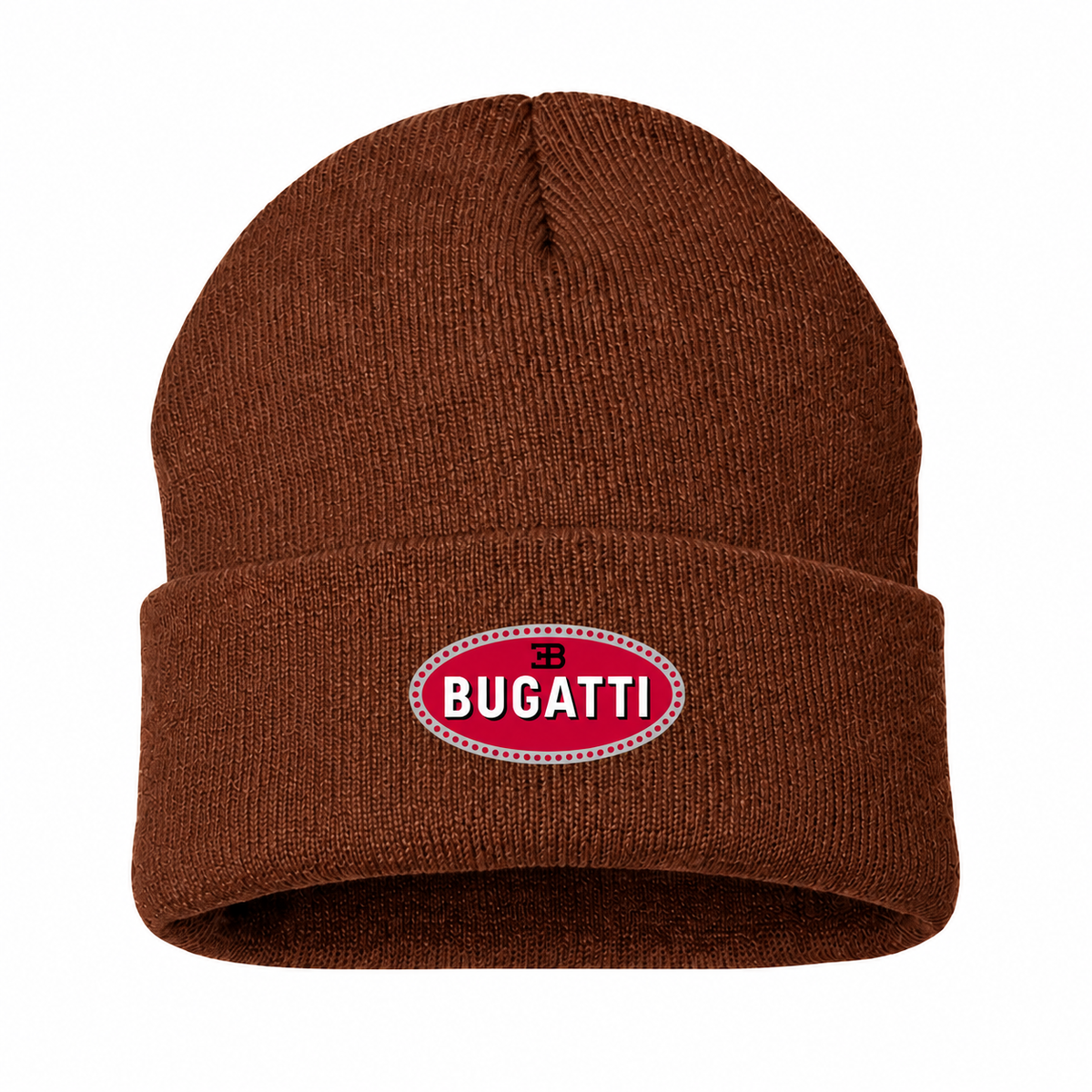 Men's Bugatti Beanie Hat — Brown — clean front main