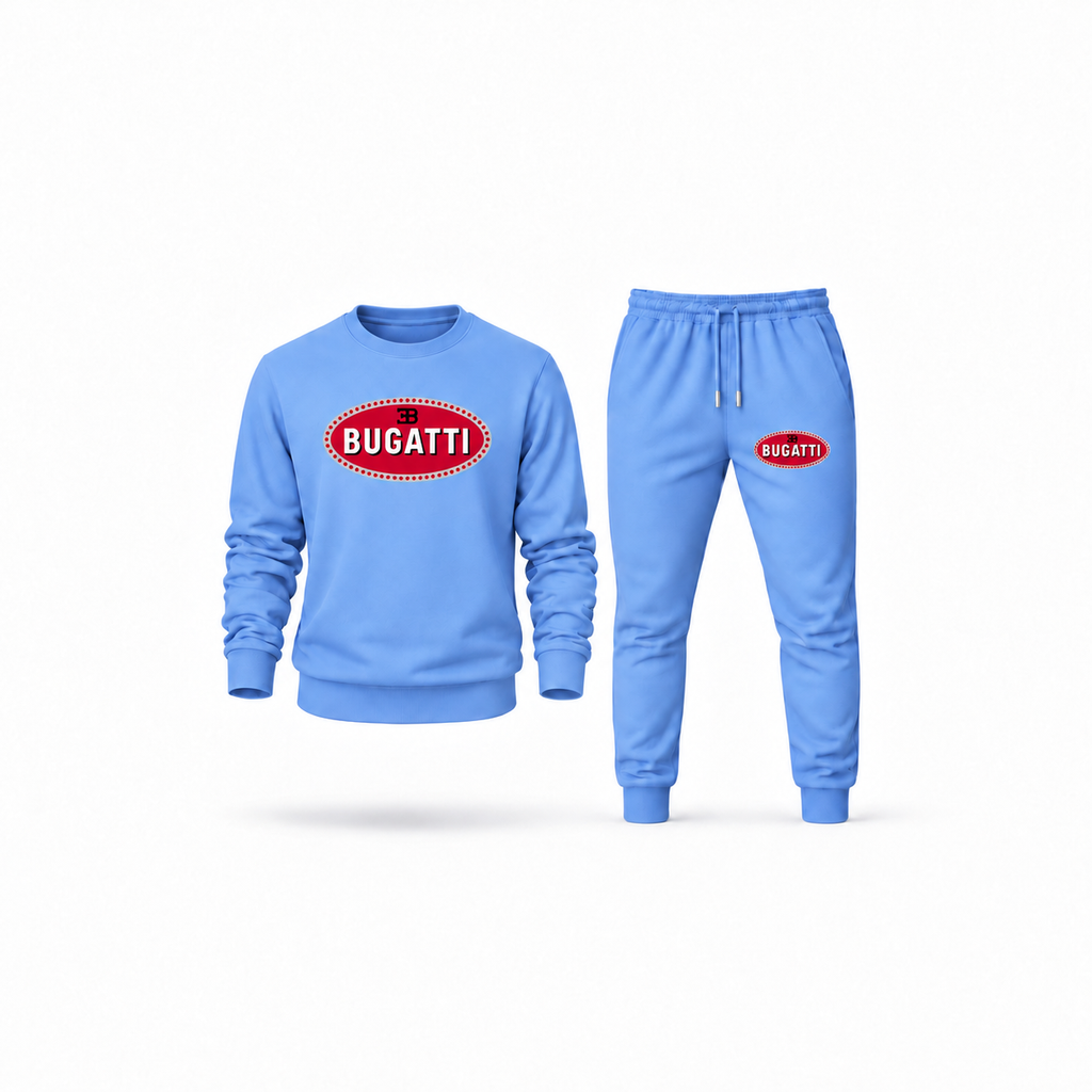 Men's Bugatti Sweatshirt Joggers Set | Color: Carolina Blue | Main