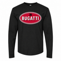Men's Bugatti cotton long sleeve T-shirt Black front
