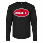 Men's Bugatti cotton long sleeve T-shirt Black front