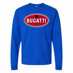 Men's Bugatti cotton long sleeve T-shirt Blue front