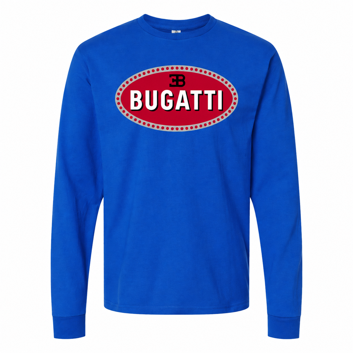 Men's Bugatti cotton long sleeve T-shirt Blue front