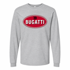 Men's Bugatti cotton long sleeve T-shirt Grey front