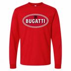 Men's Bugatti cotton long sleeve T-shirt Red front