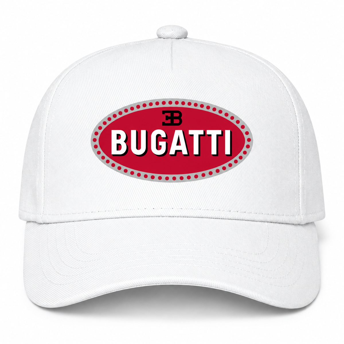 Bugatti White Dad Hat front main
