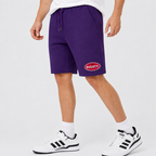Bugatti fleece shorts Purple front logo near left hem