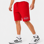 Bugatti fleece shorts Red front logo near left hem