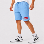 Bugatti fleece shorts Sky Blue front logo near left hem