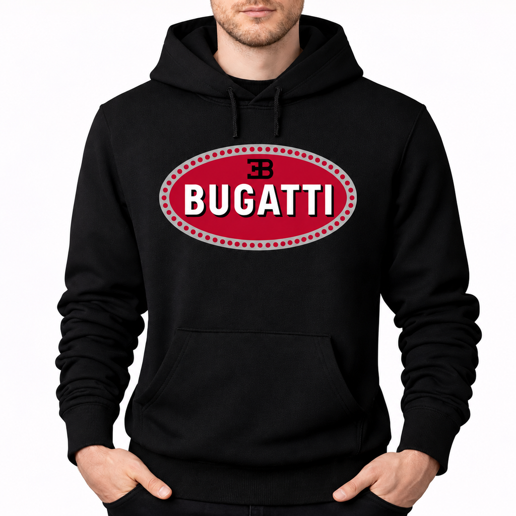 Bugatti Black pullover hoodie front