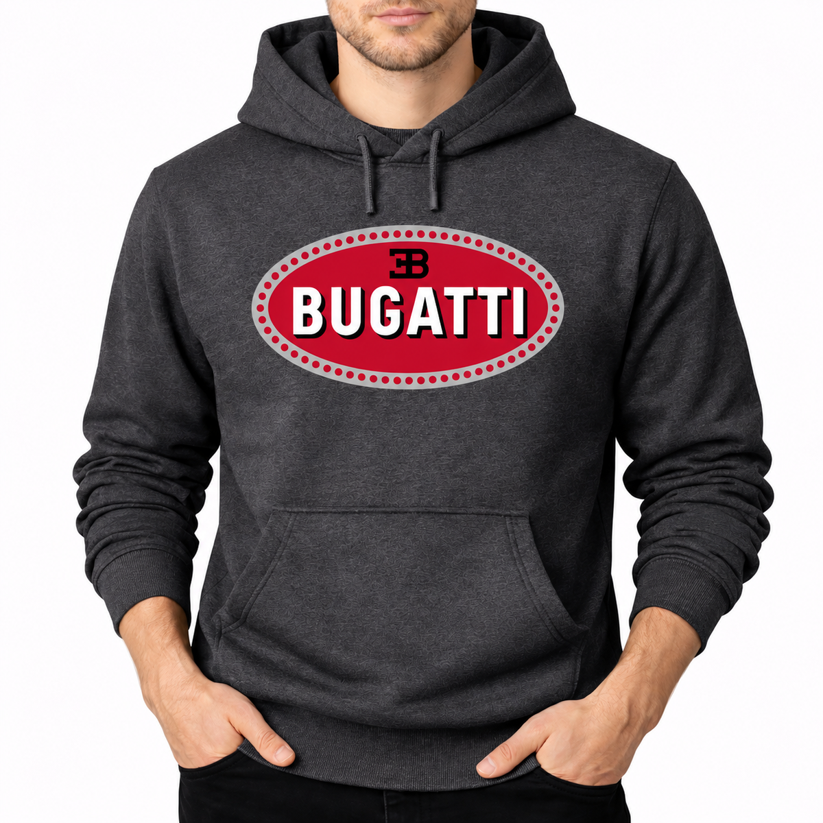 Bugatti Dark Heather pullover hoodie front