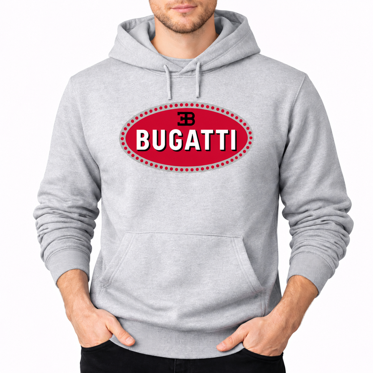 Bugatti Grey pullover hoodie front