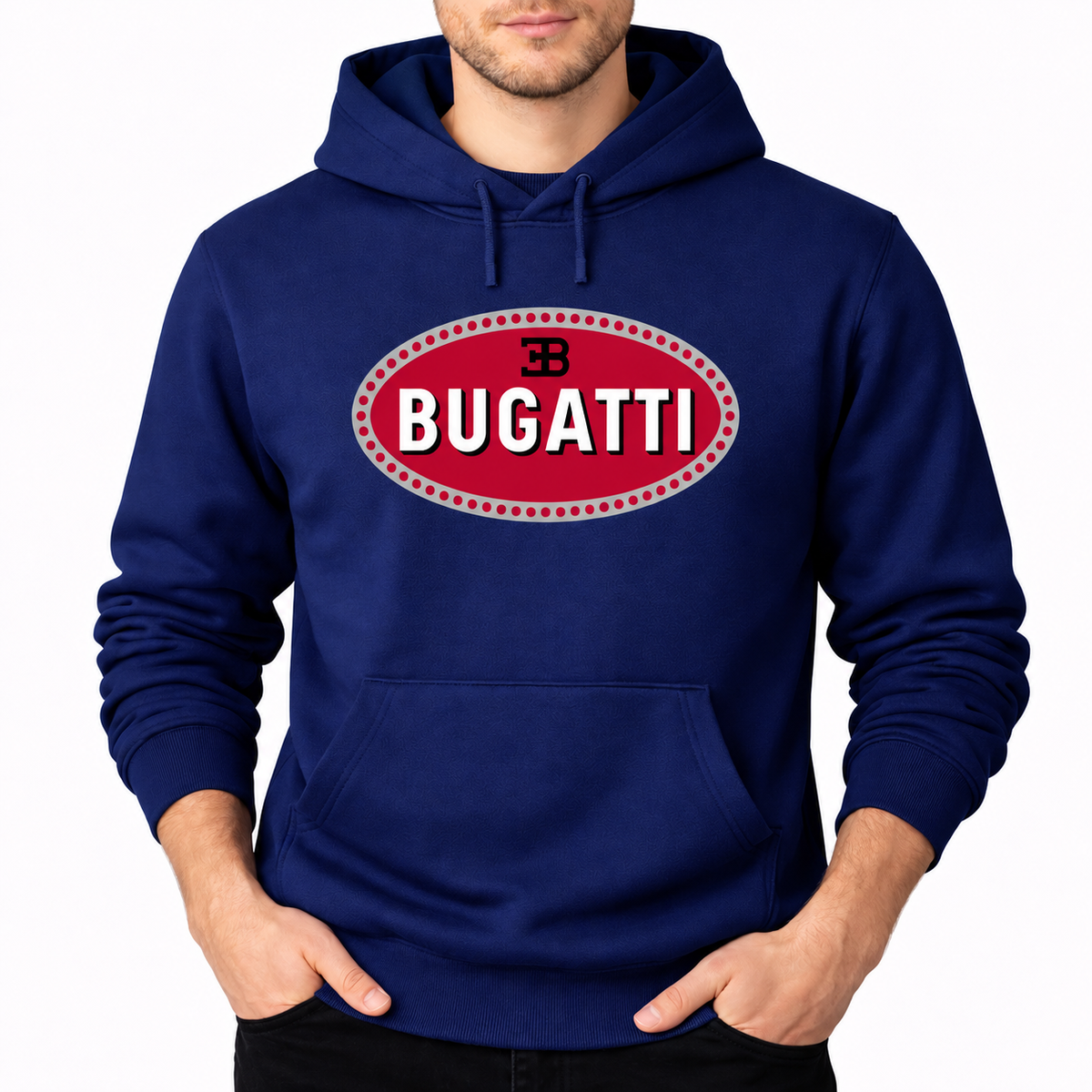 Bugatti Navy pullover hoodie front