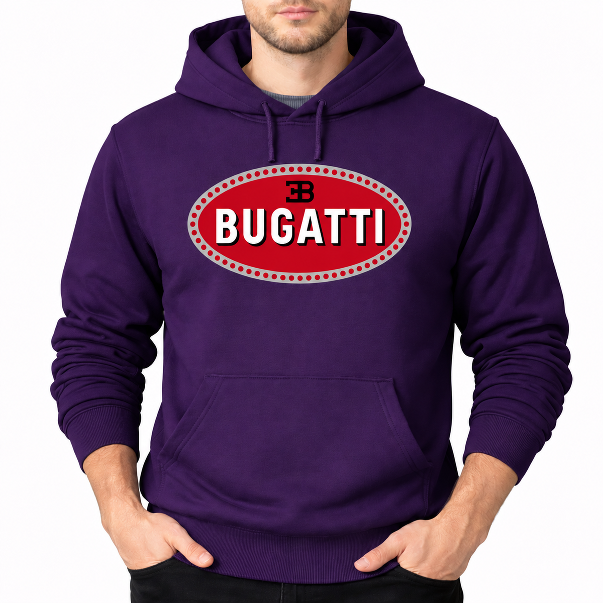 Bugatti Purple pullover hoodie front