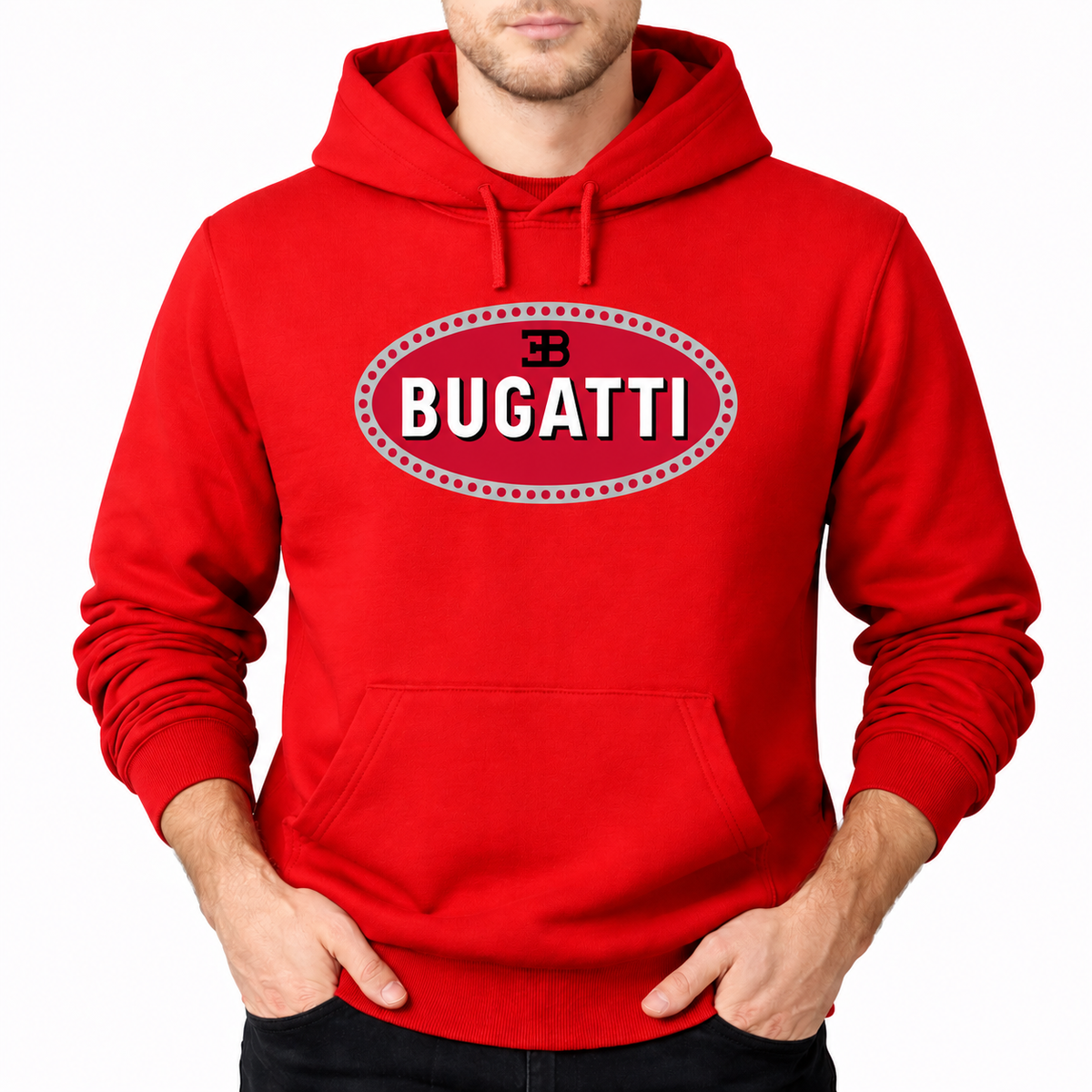 Bugatti Red pullover hoodie front