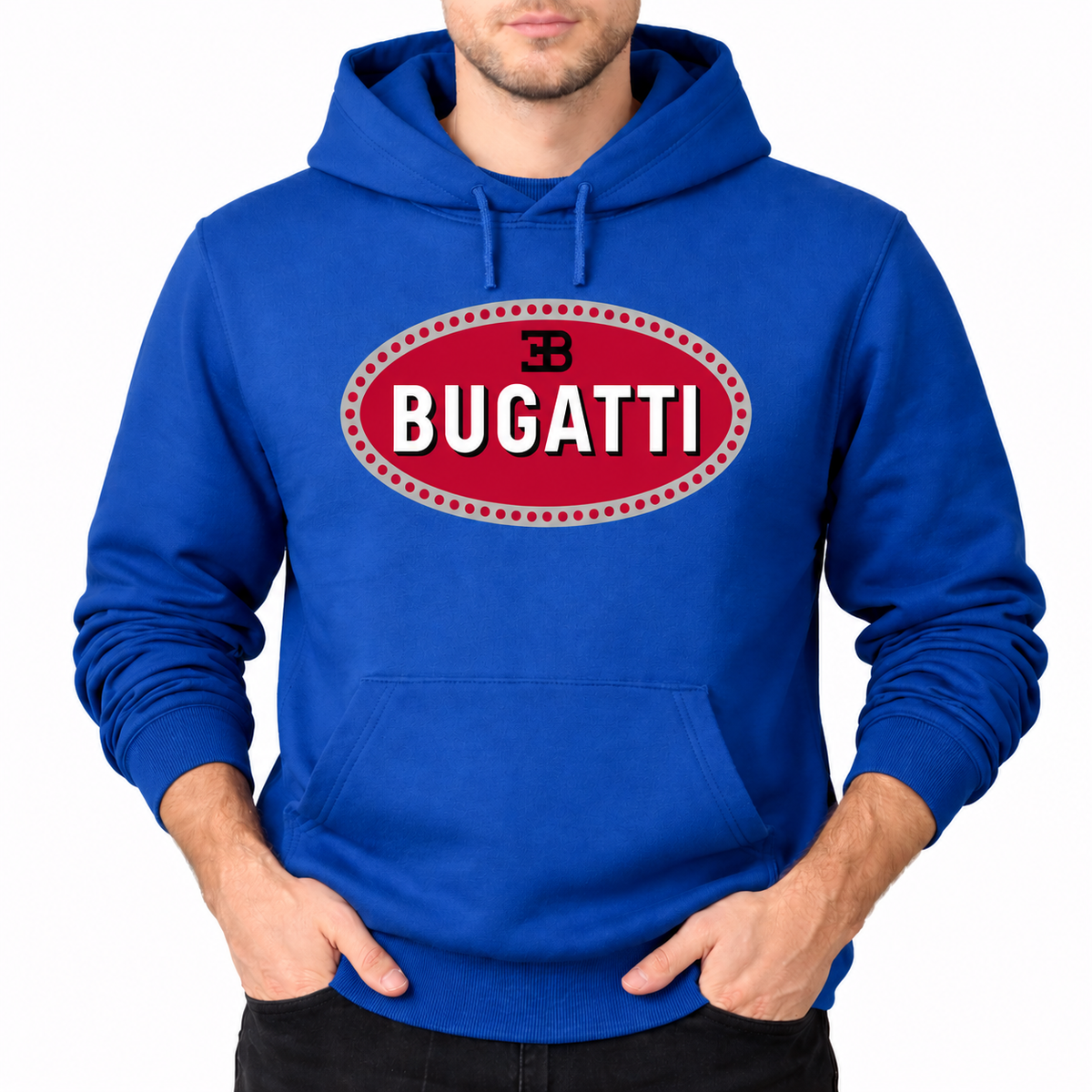 Bugatti Royal Blue pullover hoodie front