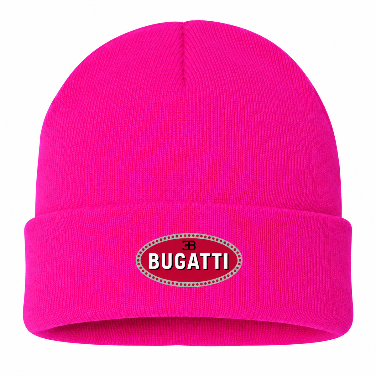 Men's Bugatti Beanie Hat — Hot Pink — clean front main