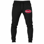 Bugatti joggers Black front left thigh heat transfer