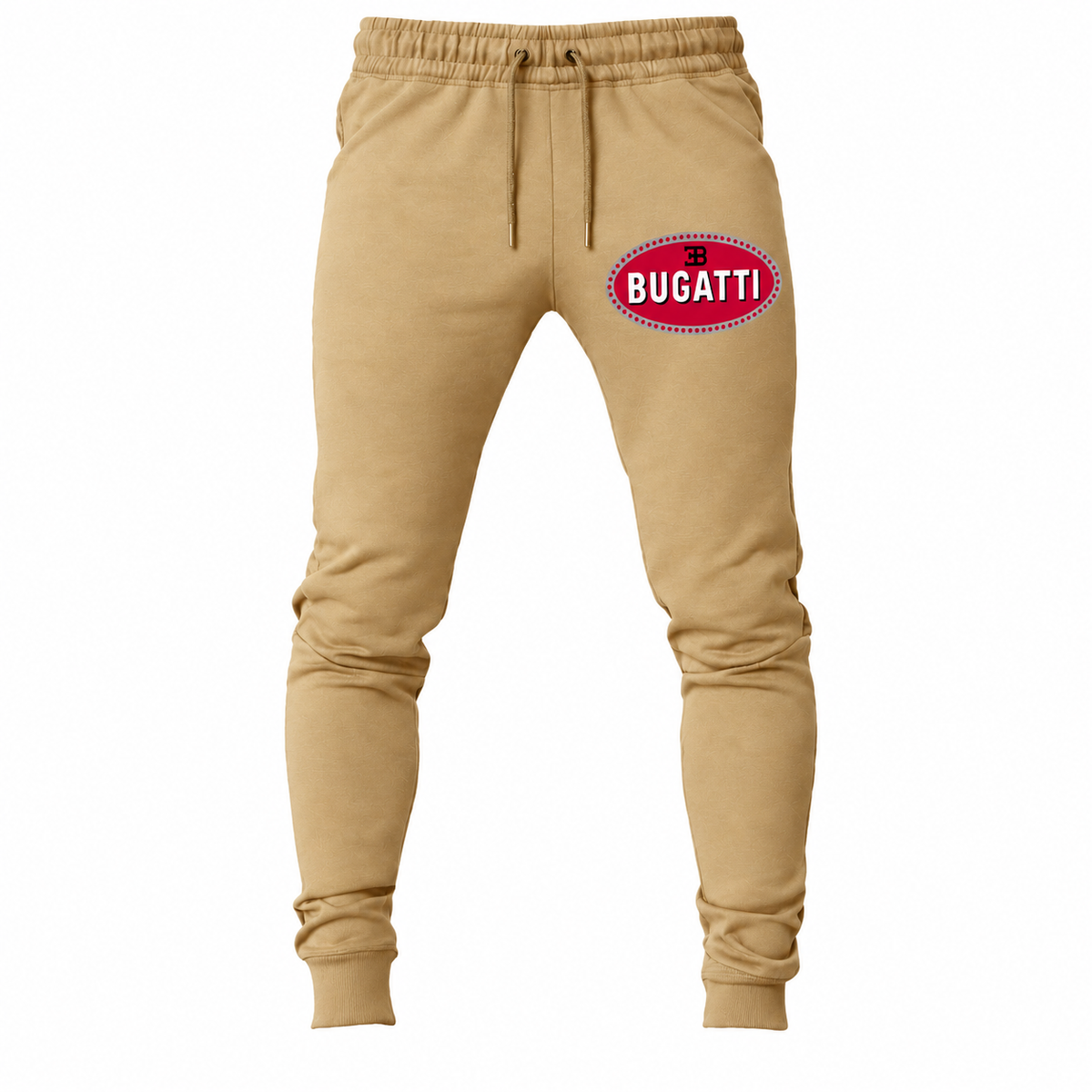 Bugatti joggers Khaki front left thigh heat transfer