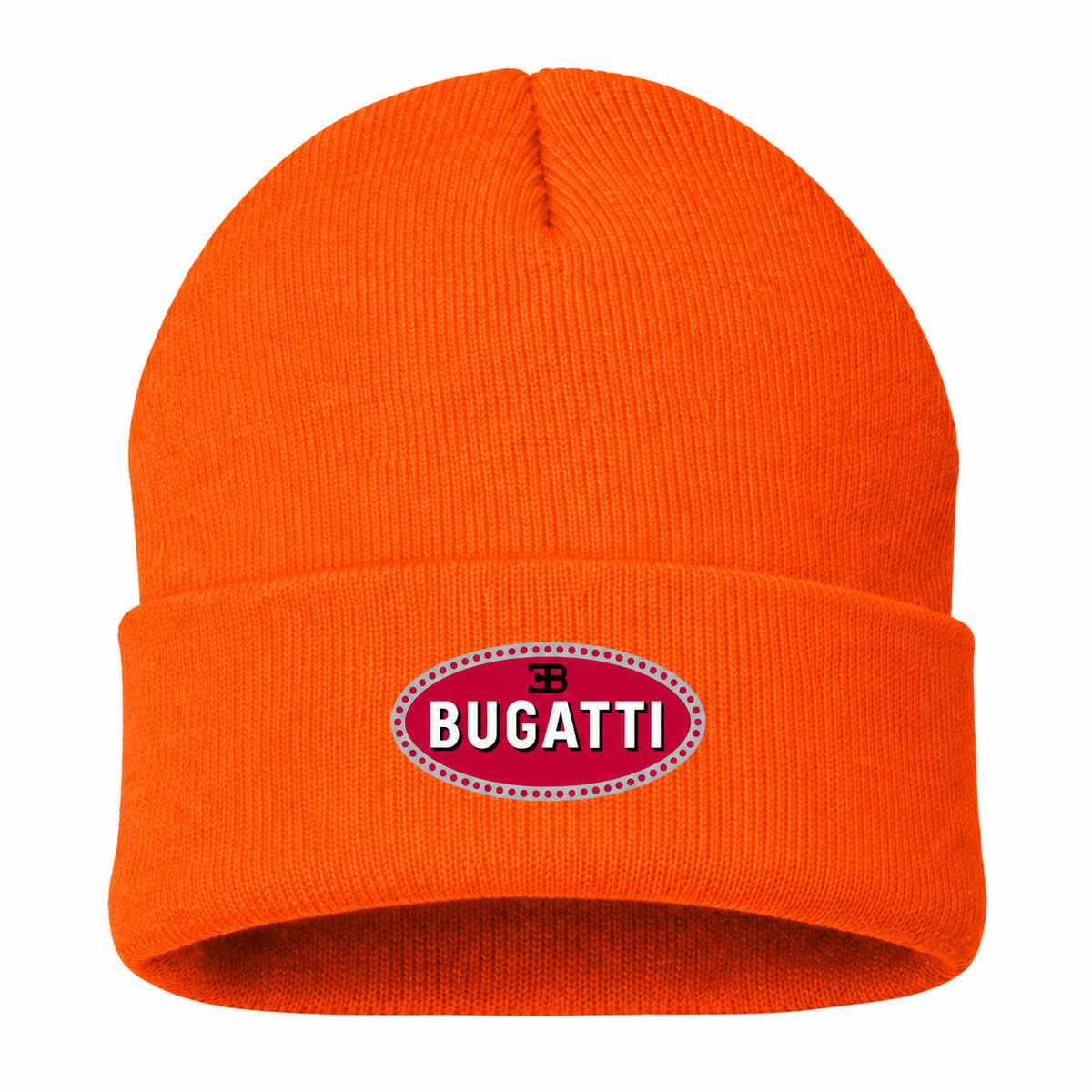 Men's Bugatti Beanie Hat — Orange — clean front main