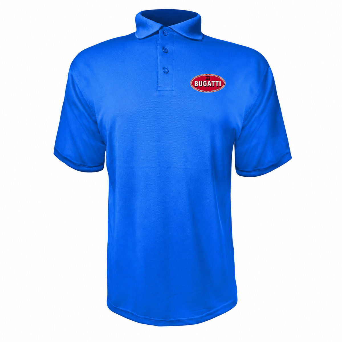 Bugatti polyester polo — Blue — source logo on left chest