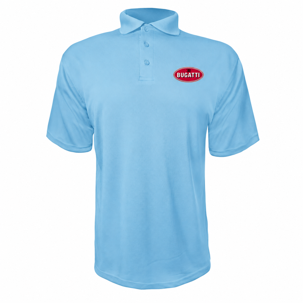 Bugatti polyester polo — Carolina Blue — source logo on left chest