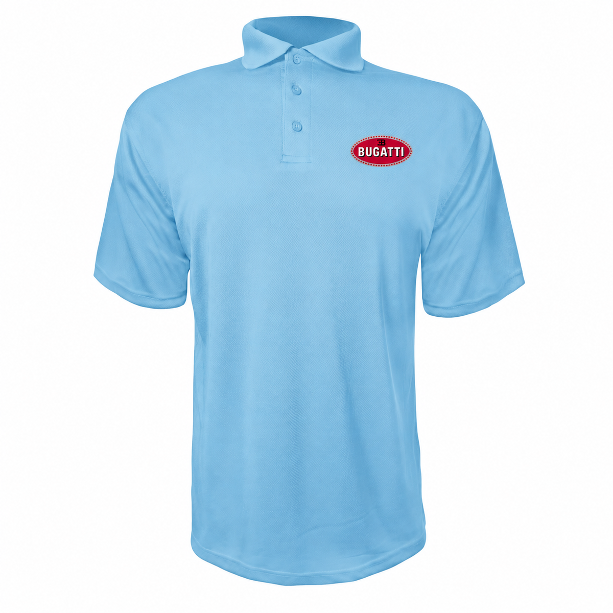 Bugatti polyester polo — Carolina Blue — source logo on left chest