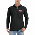 Bugatti quarter-zip Black front left-chest heat transfer