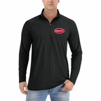 Bugatti quarter-zip Black front left-chest heat transfer