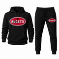 Bugatti Black hoodie joggers set front