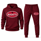 Bugatti Burgundy hoodie joggers set front